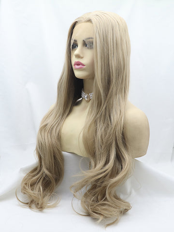 Blonde Wavy Synthetic Lace Front Wig