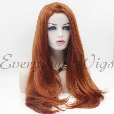 Auburn Straight Synthetic Lace Front Wig