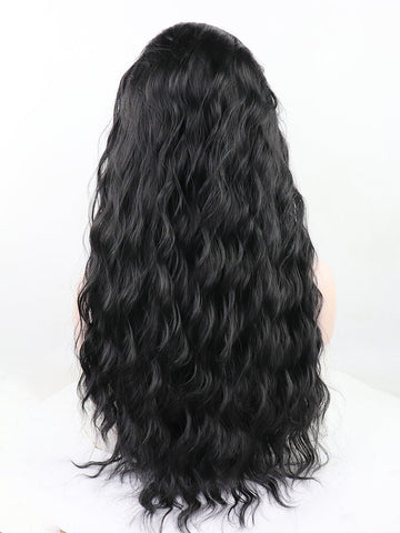 Natural Black Wavy Synthetic Lace Front Wig