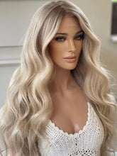 Ash Blonde Highlight Body Wave Remy Lace Front Human hair Wigs - Everyday Wigs