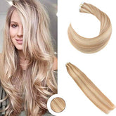 Blonde highlight Tape in Hair Extensions (P27/613)-Everyday Wigs