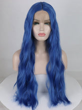Blue Slight Wavy Synthetic Lace Front Wig-Everyday Wigs