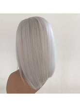 Grey human Lace Front Wigs Pre Plucked Short Bob Remy Human Wigs - Everyday Wigs