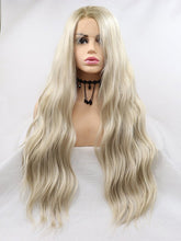 Natural Light Blonde Wavy Synthetic Front Lace Wigs-Everyday Wigs