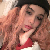 Ombre Pink Short Synthetic Lace Front Wig - Everyday Wigs