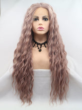 Pink Slight Wavy Synthetic Lace Front Wig-Everyday Wigs