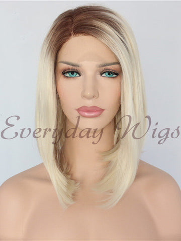 Ombre Blonde Synthetic Lace Front Wig
