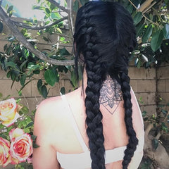 Solid Color Braided Synthetic Lace Front Wig-Everyday Wigs