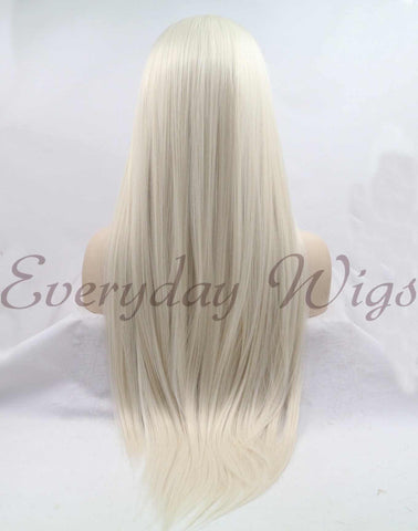 Long Blonde Straight Synthetic Lace Front Wig