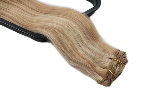 Blonde Highligted Clip in Hair Extensions