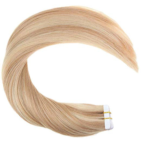 Blonde highlight Tape in Hair Extensions (P27/613)