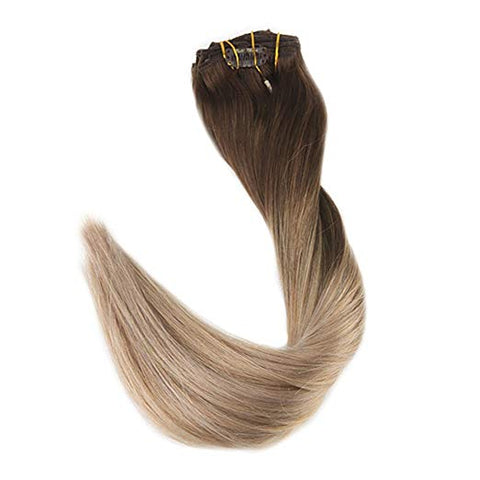 Ombre Blonde Clip in Hair Extensions #4/#18/#27