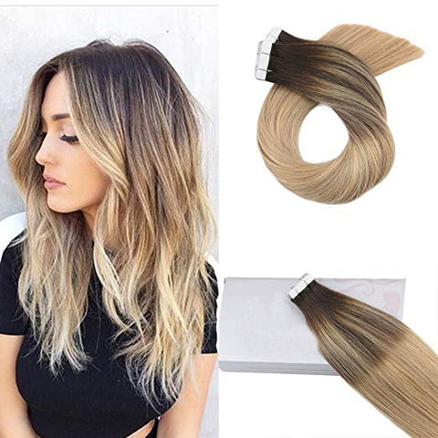 Ombre Blonde Tape in Hair Extensions ( #2/16/24)