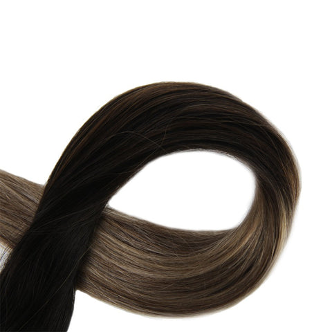 Ombre Brown Tape in Hair Extensions ( #1B/#6/#27)