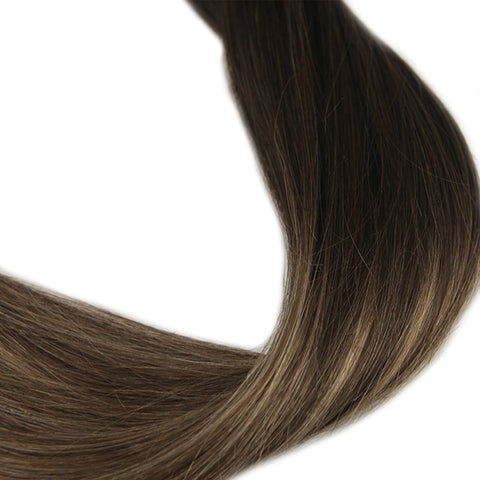 Ombre Brown Tape in Hair Extensions ( #1B/#6/#27)