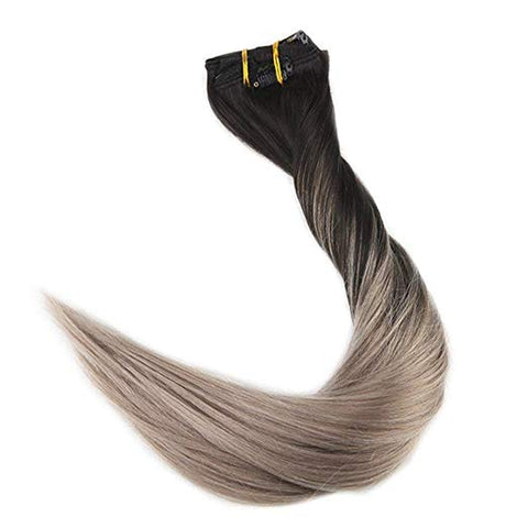 Ombre Clip in Hair Extensions #1B#18