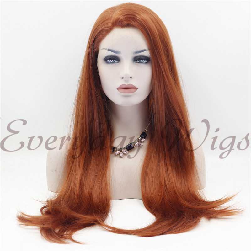 Auburn Straight Synthetic Lace Front Wig – Everyday Wigs