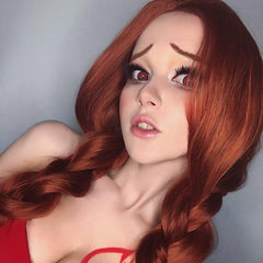 Auburn Straight Synthetic Lace Front Wig-Everyday Wigs