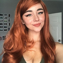 Auburn Straight Synthetic Lace Front Wig-Everyday Wigs