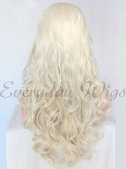Blonde Wavy Long Synthetic Lace Front Wig - Everyday Wigs