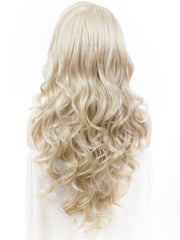Blonde Wavy Long Synthetic Lace Front Wig - Everyday Wigs