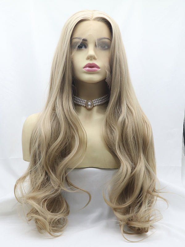 Blonde Wavy Synthetic Lace Front Wig-Everyday Wigs