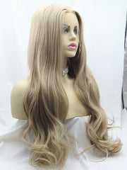 Blonde Wavy Synthetic Lace Front Wig-Everyday Wigs