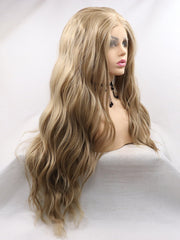Brown Blonde Synthetic lace Wig-Everyday Wigs