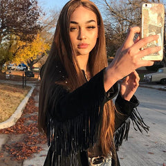 Dark Brown Synthetic Lace Front Wigs-Everyday Wigs