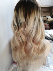 Long Brown Mixed Human Lace Front Wigs Preplucked 180% Density Wigs - Everyday Wigs