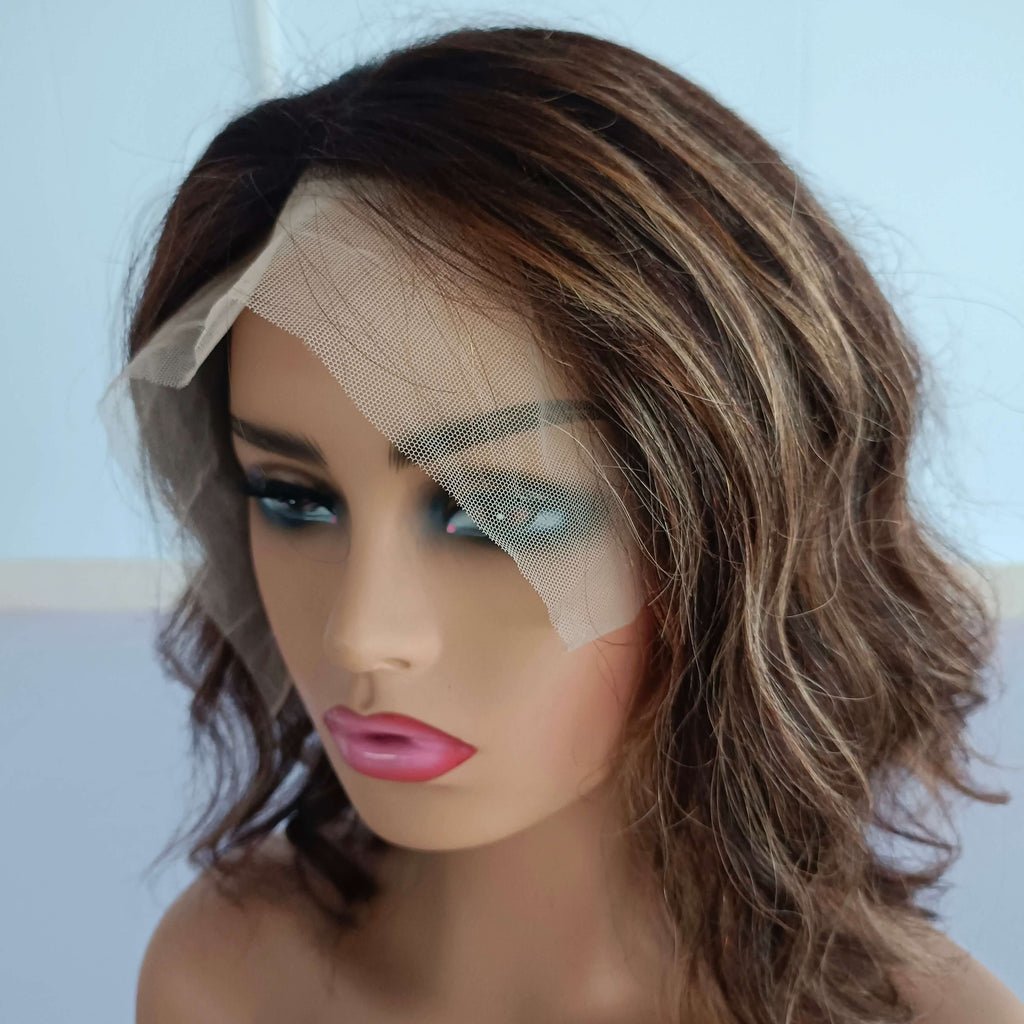 Brown ombré short  WAVY  LACE FRONT WIG? *NEW*
? Amazon.com : Colored Ombre Bob Short Loose Wave 13X6 HD  main image 2