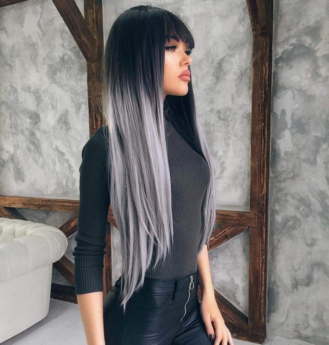 Ombre  gray wig Ombre Silver Gray Bob Wigs 100% Human Hair – SULMY main image 4