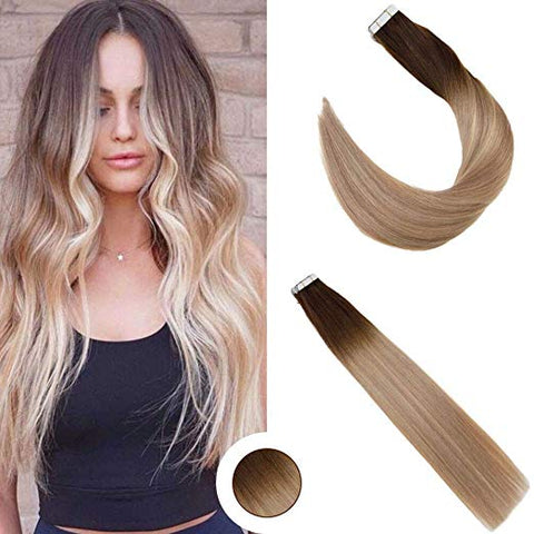 Ombre Blonde Tape in Hair Extensions ( T4/18/22)