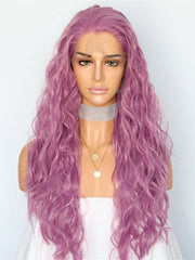 Peachblow Wavy Synthetic Lace Front Wig-Everyday Wigs