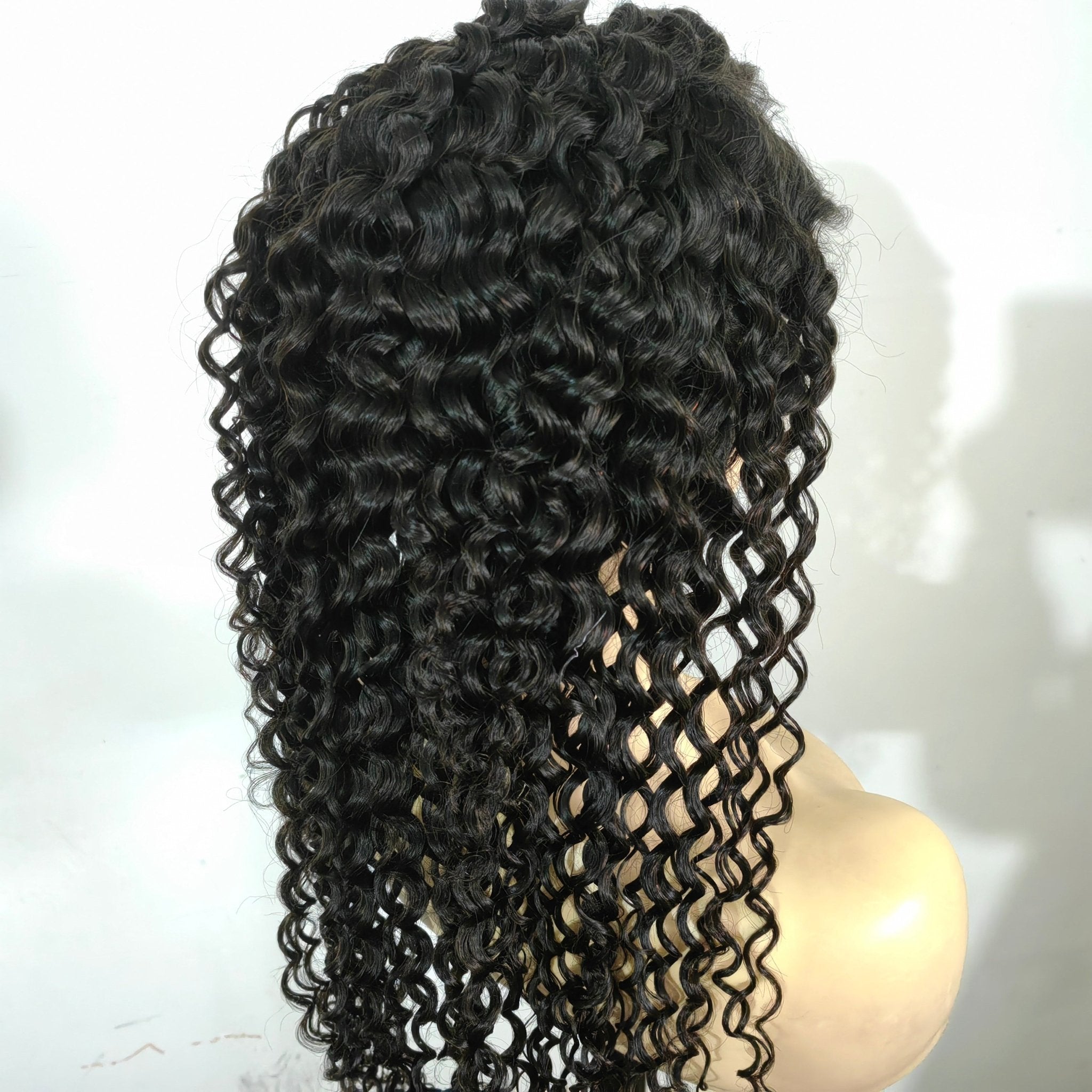 Sexy Deep Curly Natural Human Hair Wig Lace Front Hair 