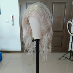 White Platinum Blonde Wigs Human Lace Front Wigs - Everyday Wigs